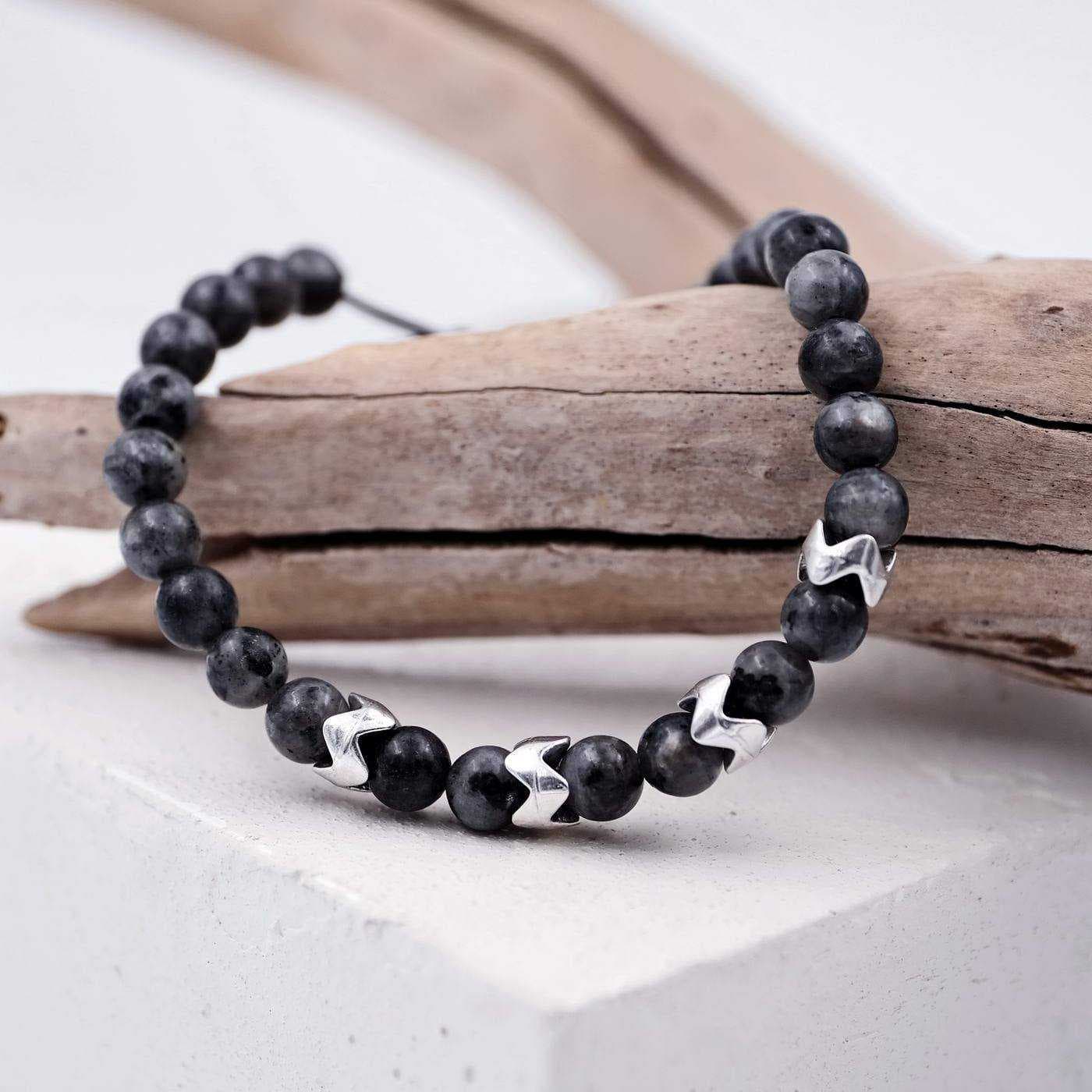 Bracelet for men with semiprecious beads — Bracelets from Toolittle