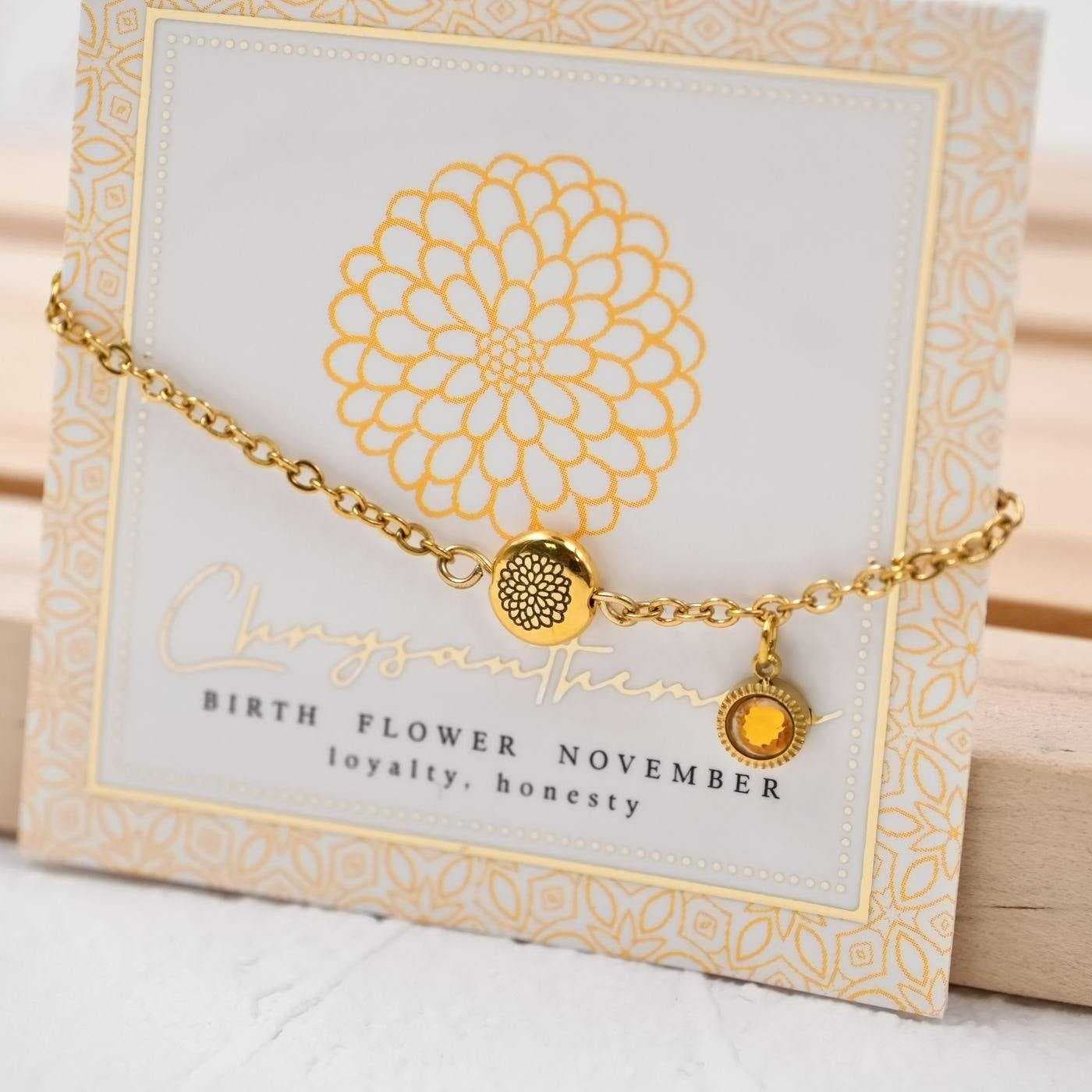 Bracelet with Birth Flower - November — Bracelets from Toolittle