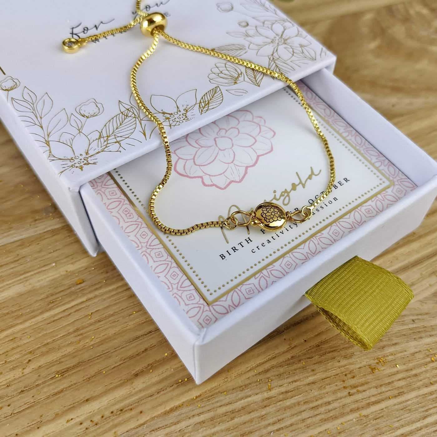 Birth Flower Bracelet - October — Bracelets from Toolittle