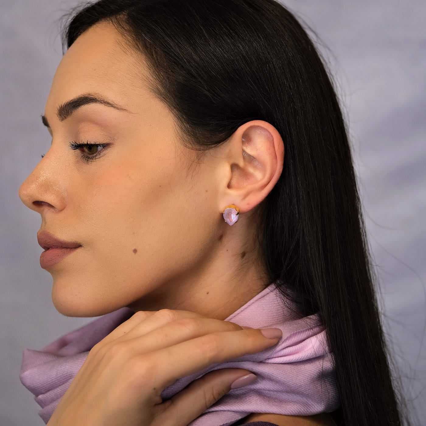 Stud earrings with crystals — Earrings from Toolittle