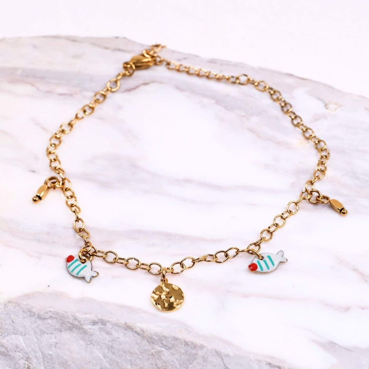 Stainless Steel Ankle Bracelet | Metal Sea Charms — Bracelets from Toolittle