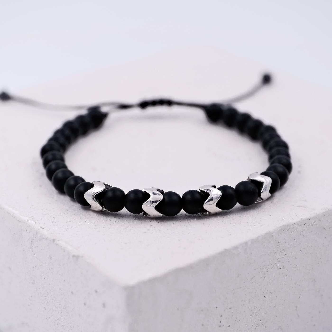 Bracelet for men with semiprecious beads — Bracelets from Toolittle