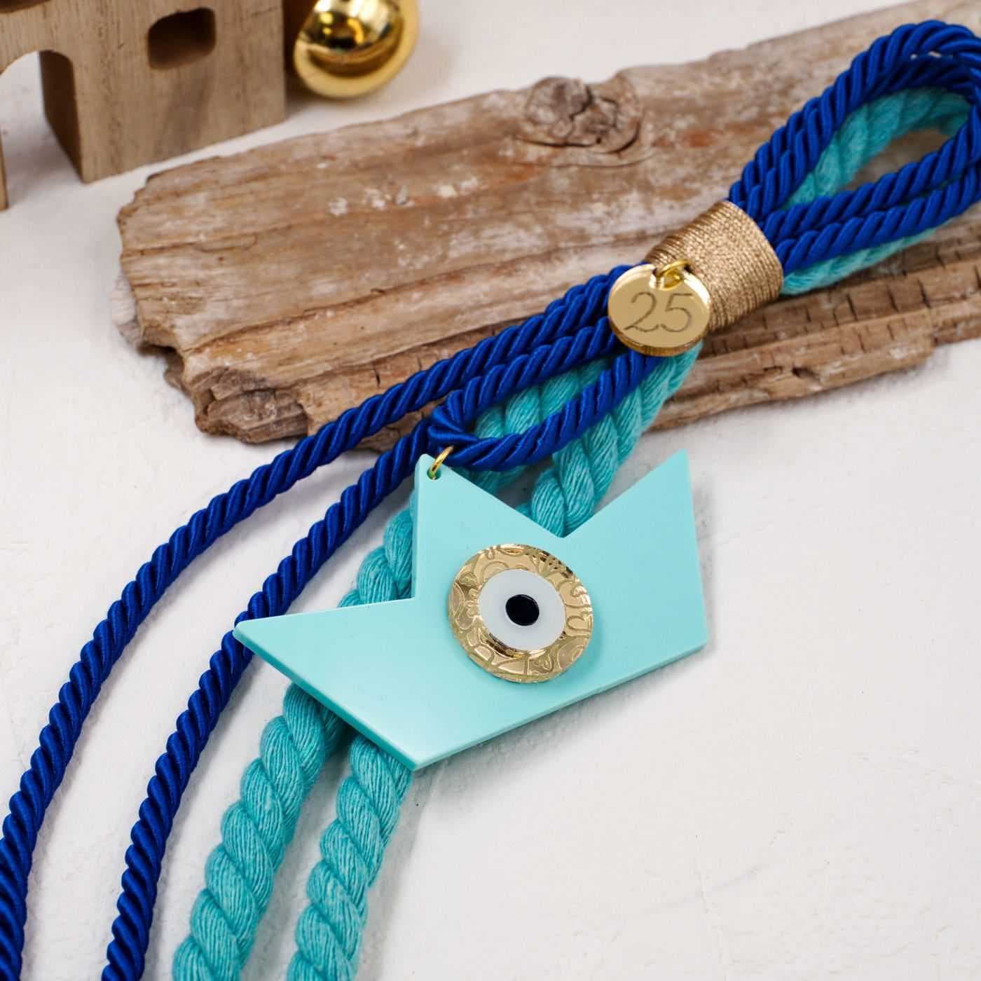 Aegean Collection Lucky Charm Boat with Evil Eye — Pendants & charms from Toolittle
