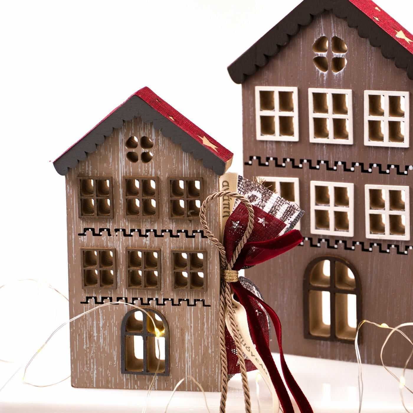 Lucky Charm Wooden House "Scandi Christmas" — Pendants & charms from Toolittle