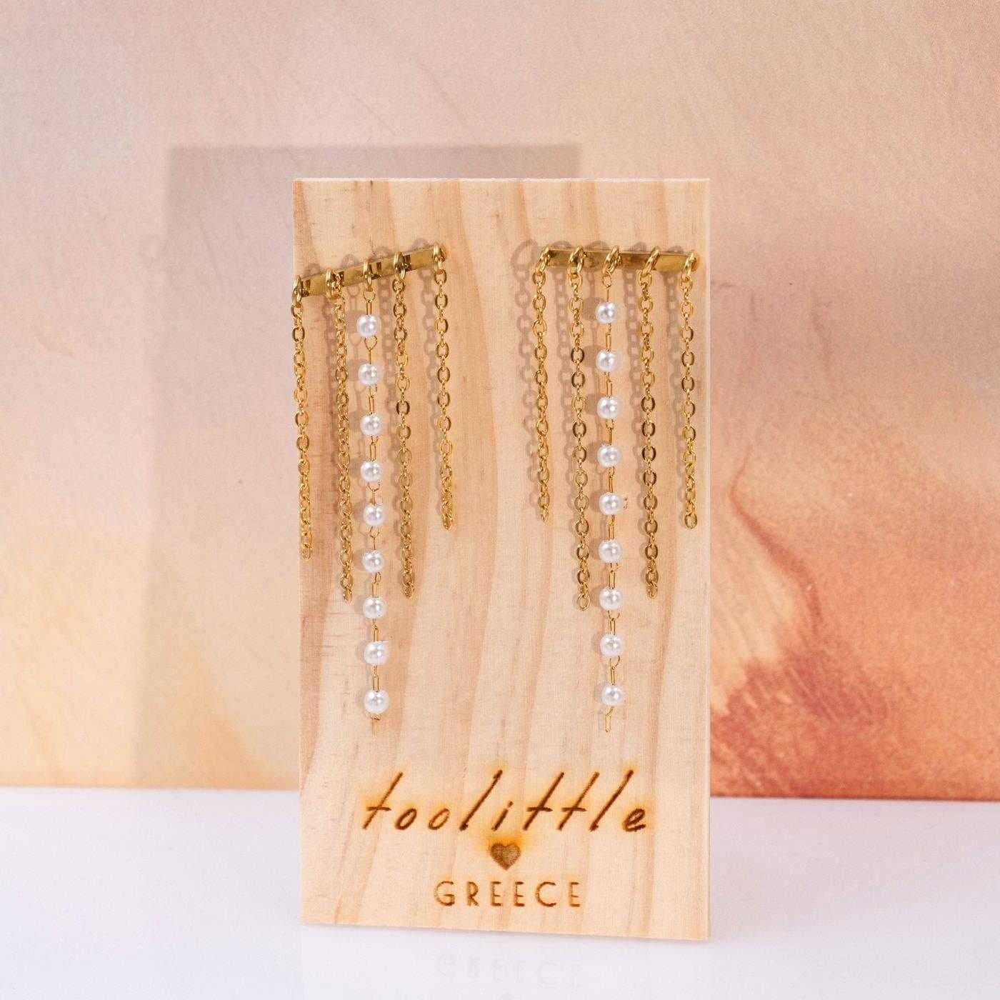 Gold-plated Inox Chain Earrings — Earrings from Toolittle