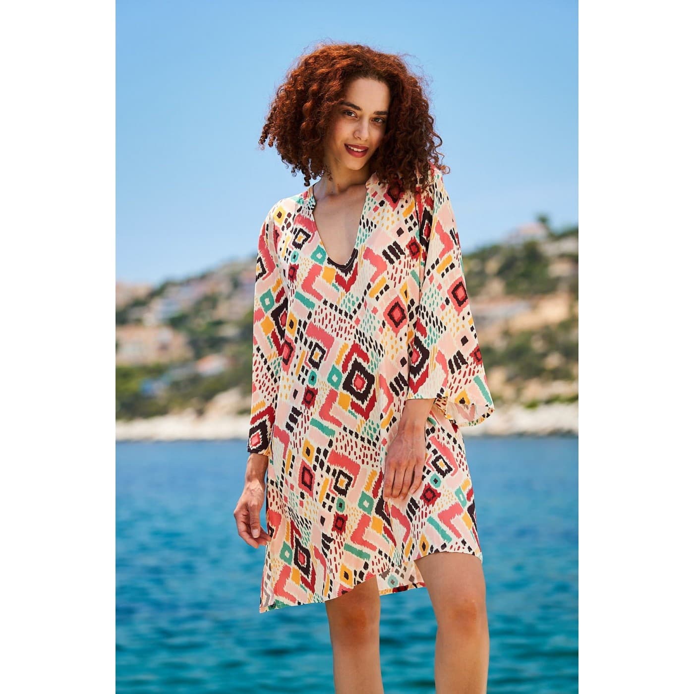 KOKKOSAMMOU Short Kaftan Mexico — Dresses from Toolittle