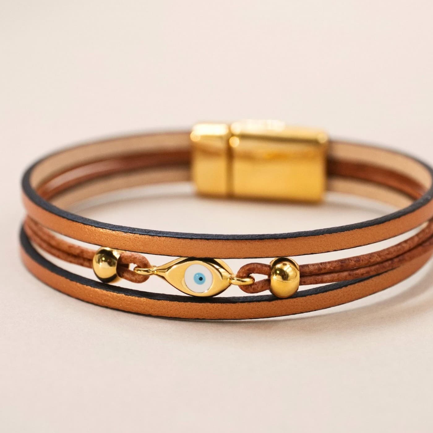 Evil Eye Leather Bracelet — Bracelets from Toolittle