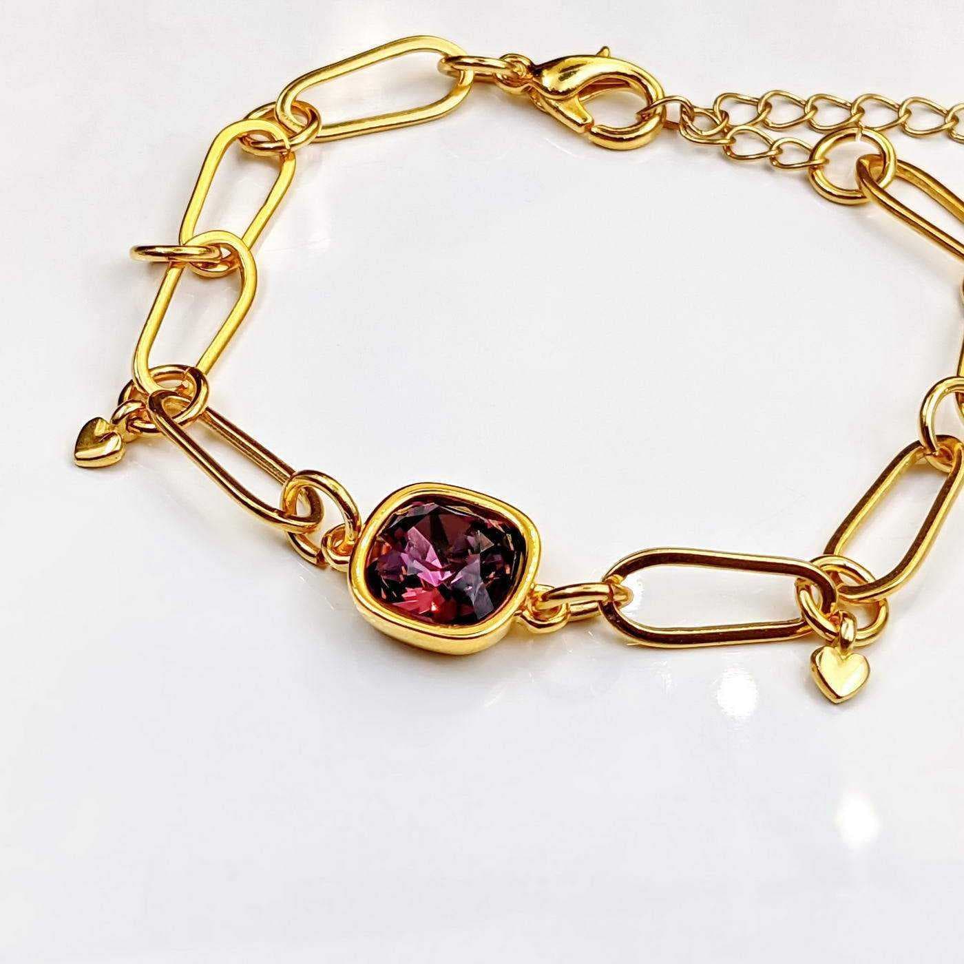 Chain bracelet with Austrian crystal — Bracelets from Toolittle
