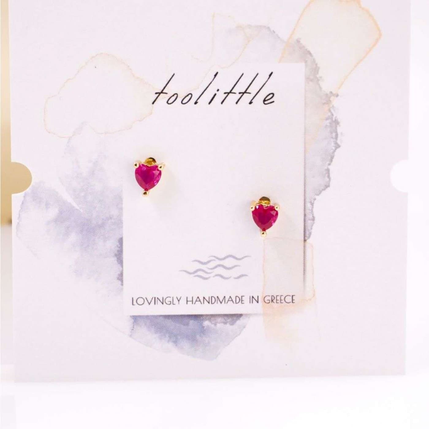 Zircon Crystal Heart Earrings — Earrings from Toolittle