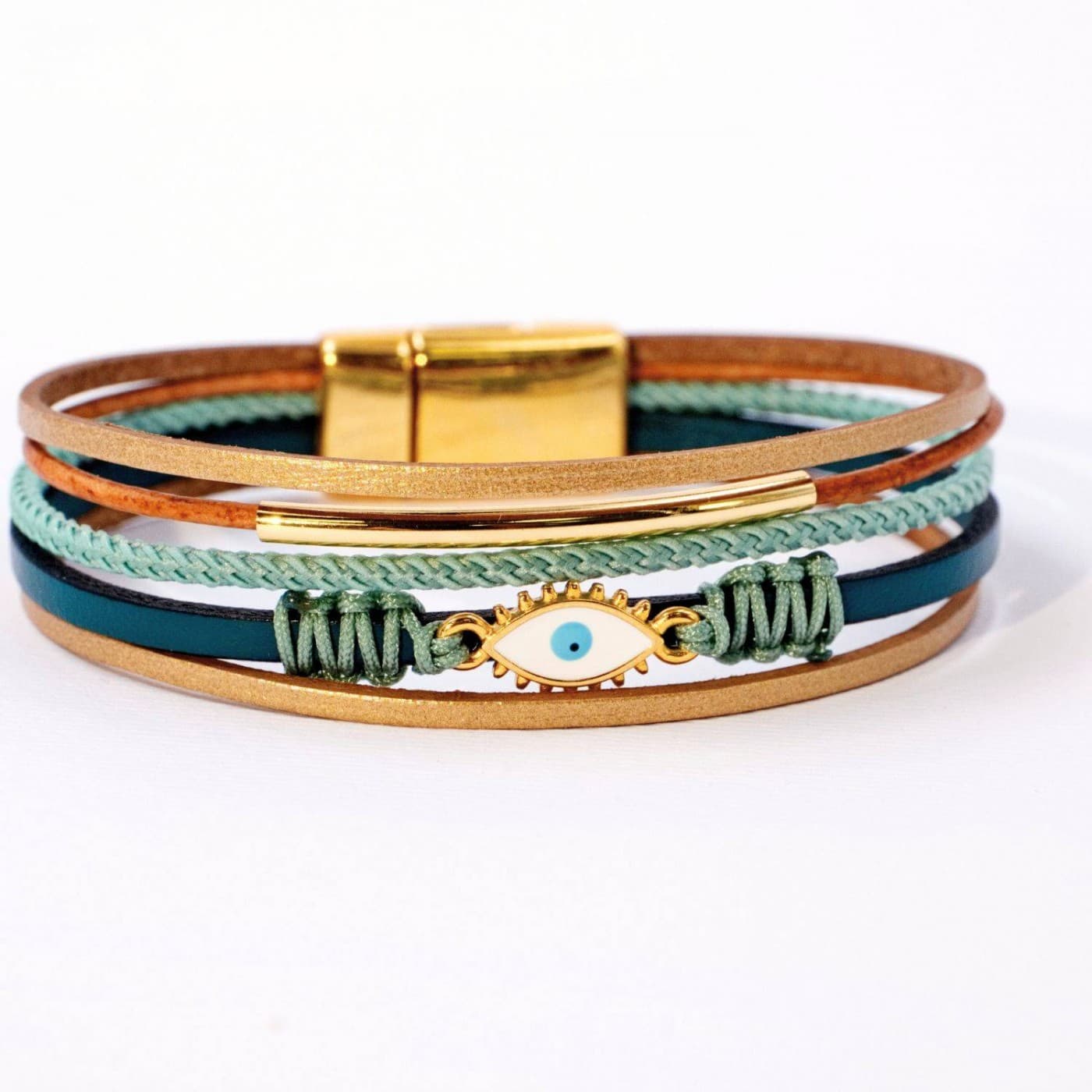 Evil Eye Leather Bracelet — Bracelets from Toolittle