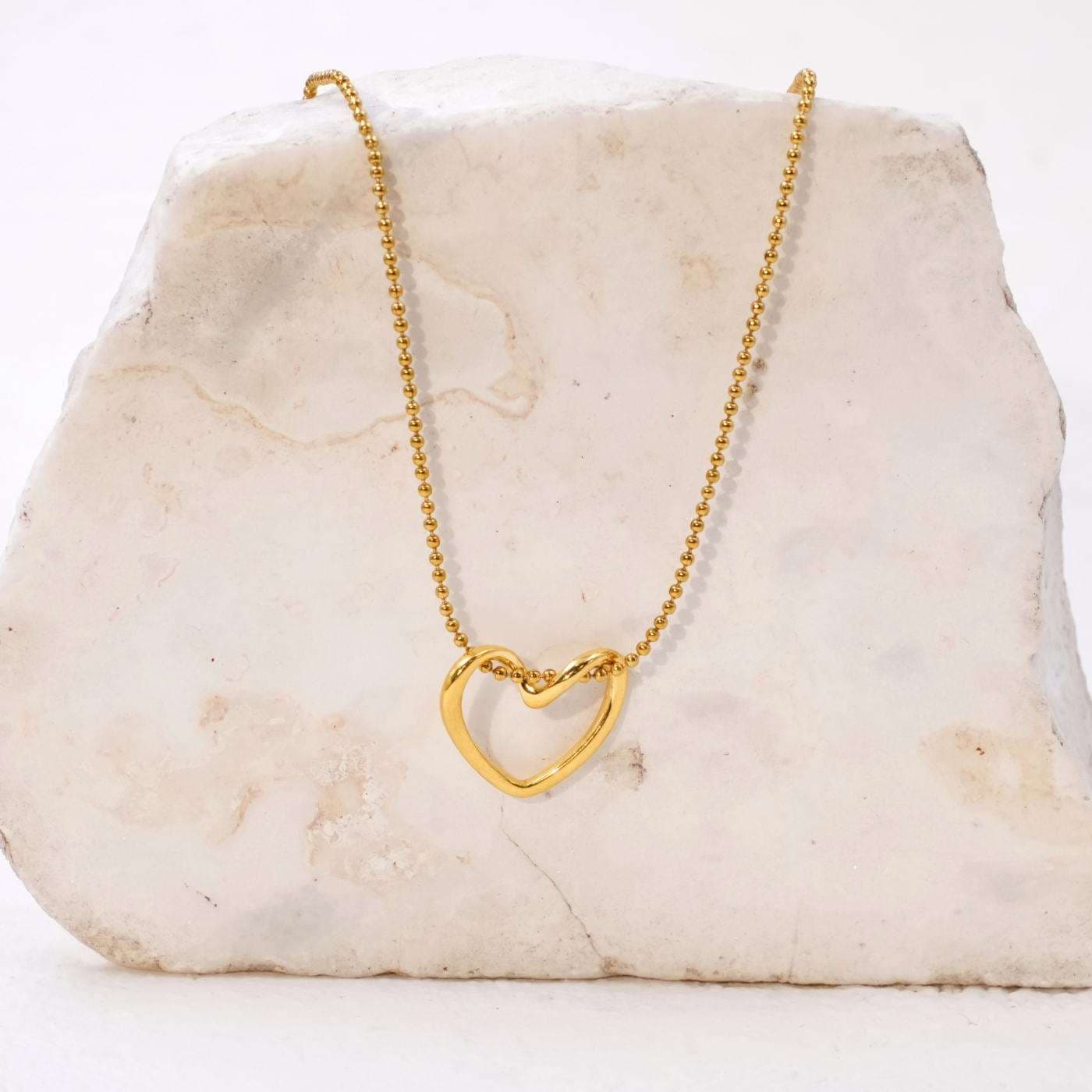 Stainless Steel Chain Heart Necklace — Necklaces from Toolittle