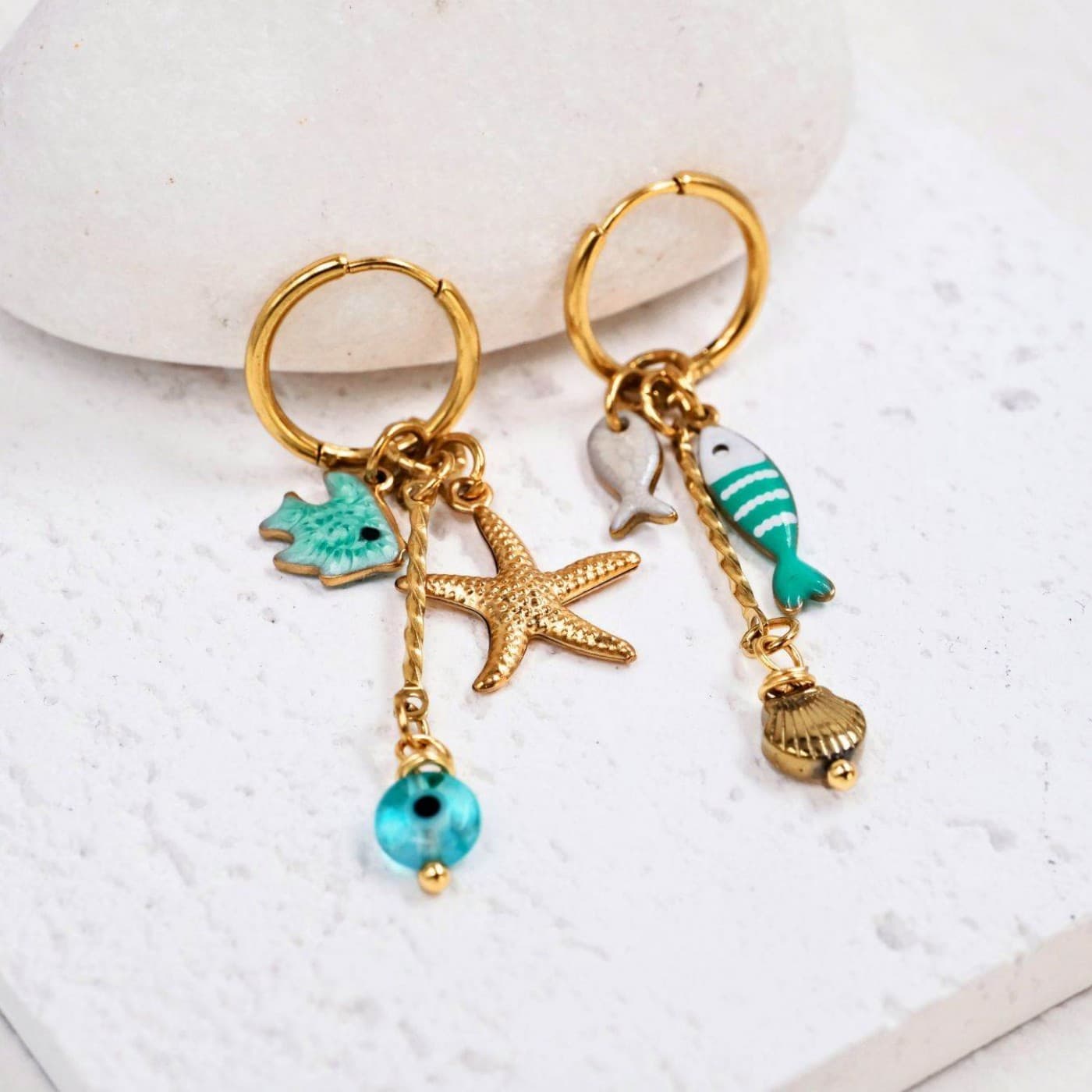 Stainless Steel Hoops | Sea Life Earrings — Earrings from Toolittle
