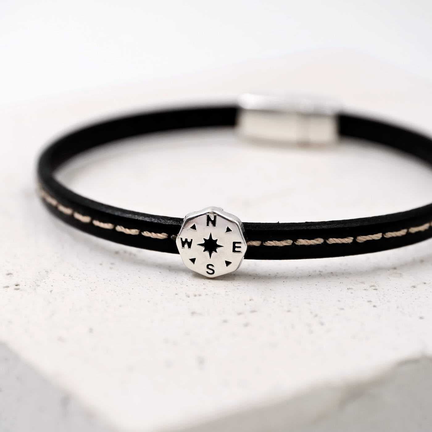 Cosmos Stitched Leather Men's Bracelet — Bracelets from Toolittle
