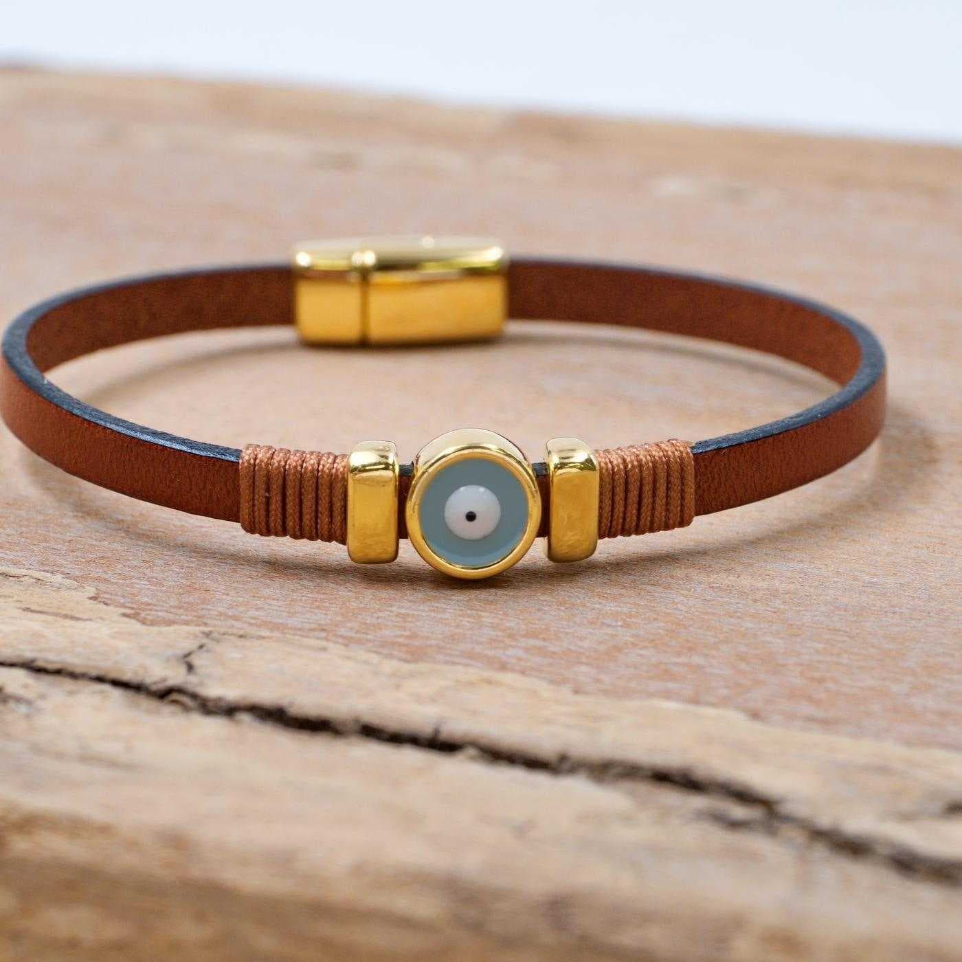 Evil Eye Leather Bracelet — Bracelets from Toolittle