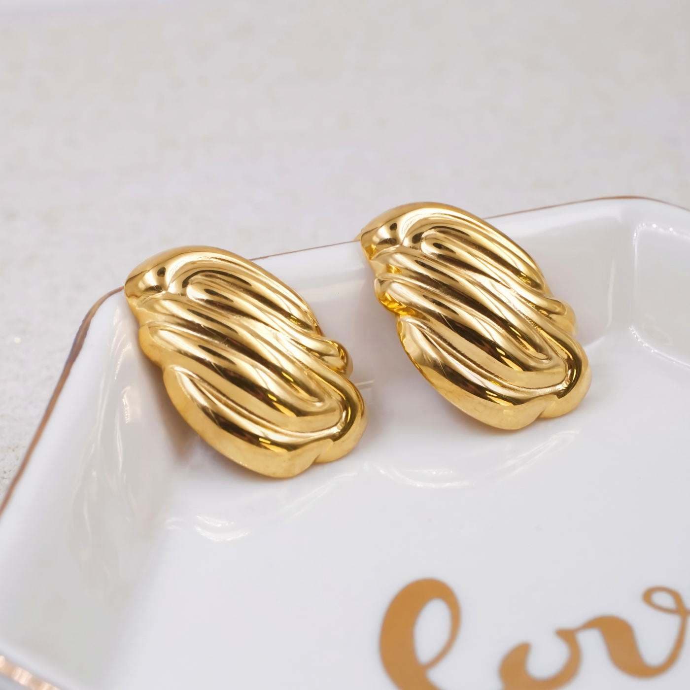 Gold-plated Stud Earrings — Earrings from Toolittle