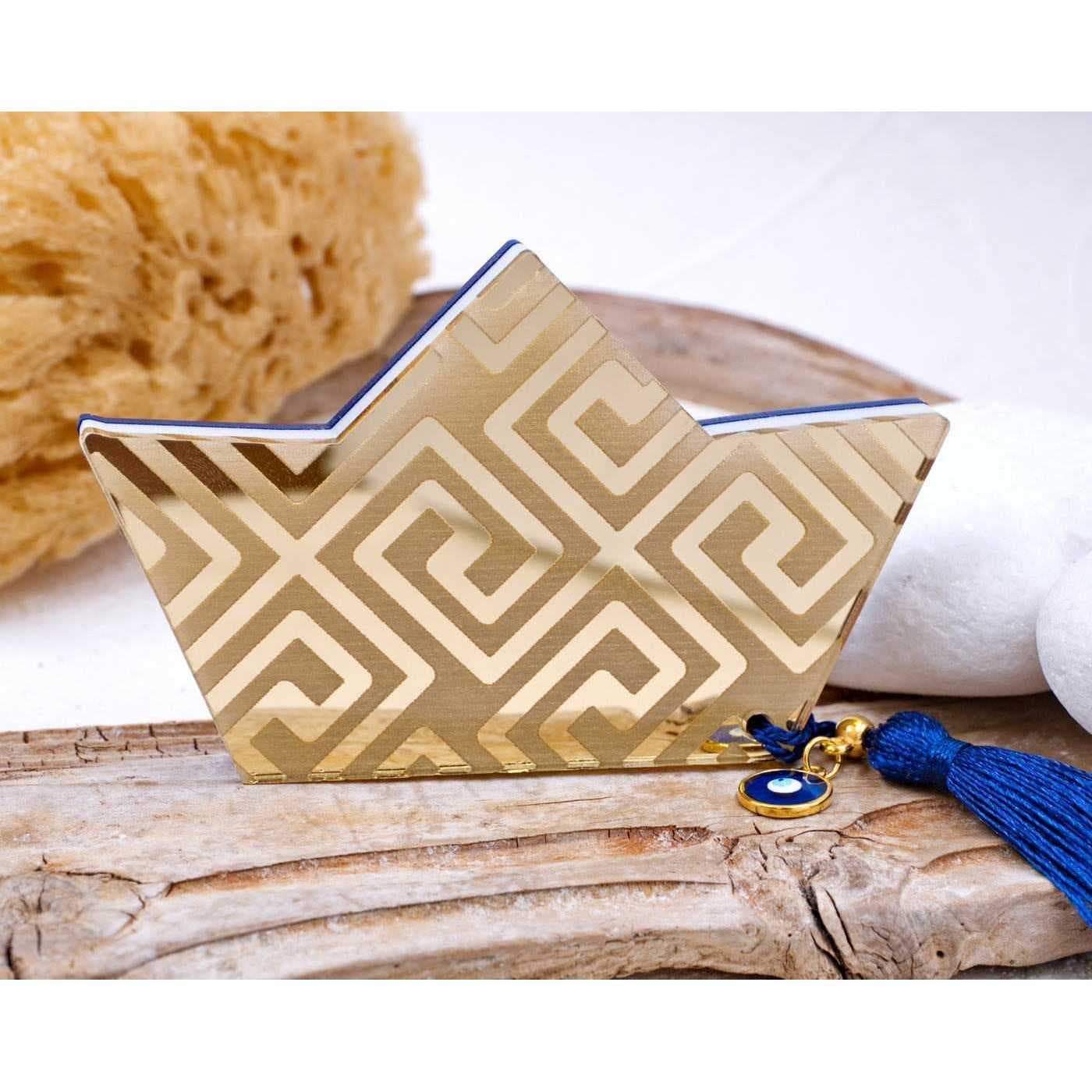 Tabletop Lucky Charm "Greek Key" Boat — Pendants & charms from Toolittle
