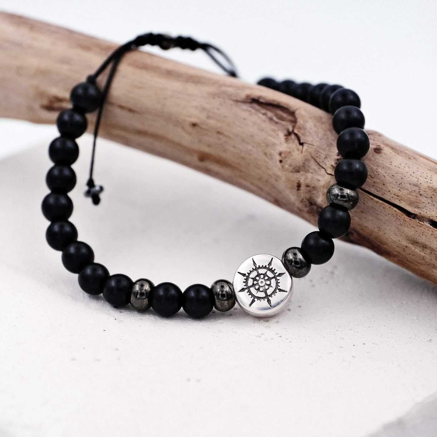 Bracelet for men with semiprecious beads — Bracelets from Toolittle