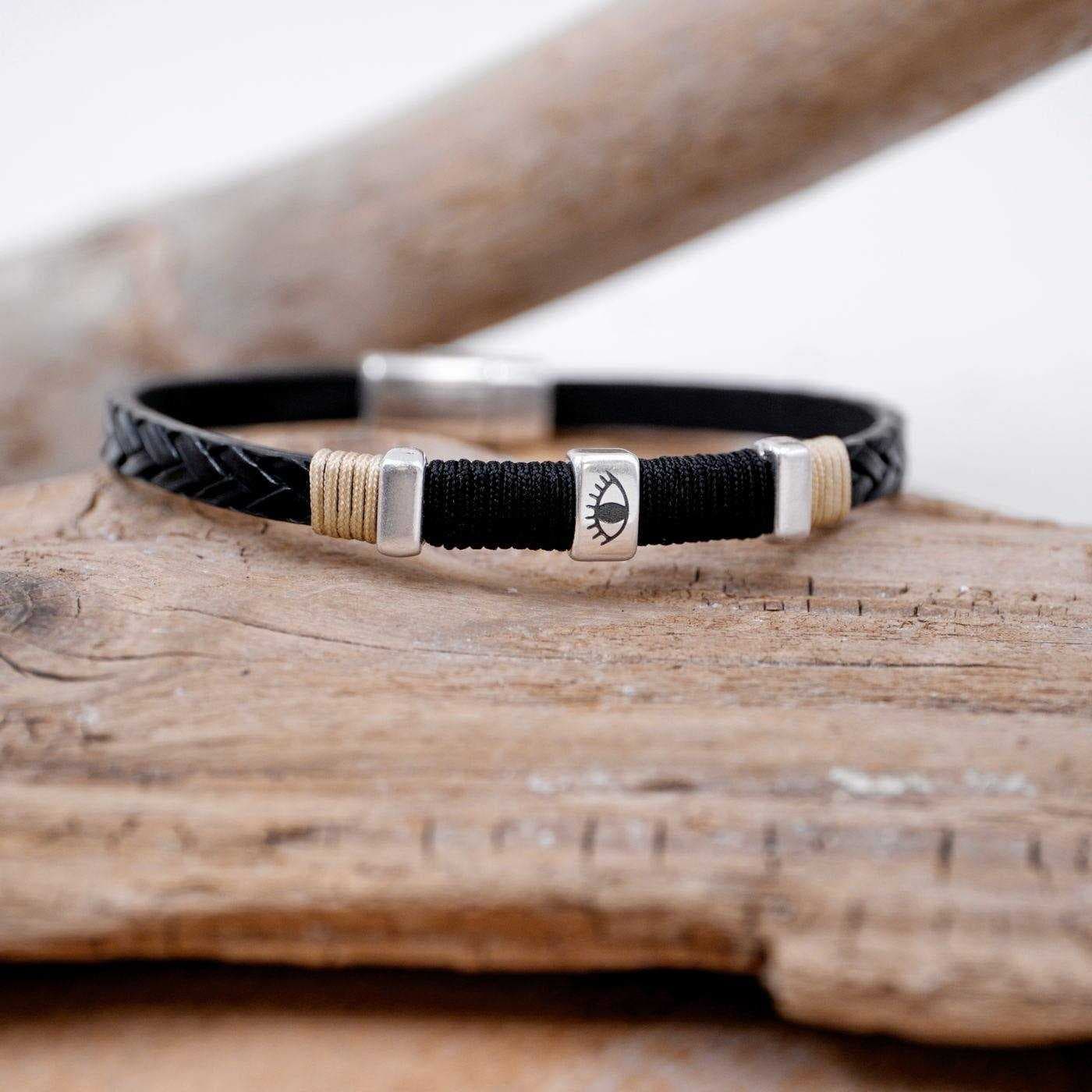 Evil Eye PU Leather Men's Bracelet — Bracelets from Toolittle