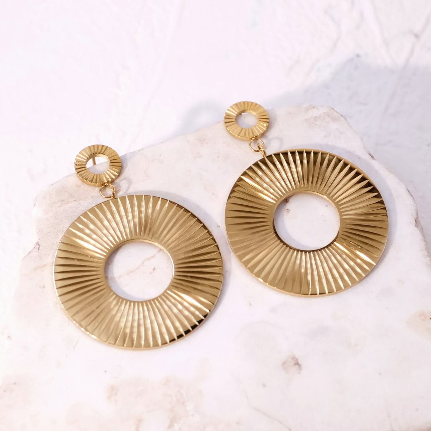 Stainless Steel Gold-plated Earrings — Earrings from Toolittle
