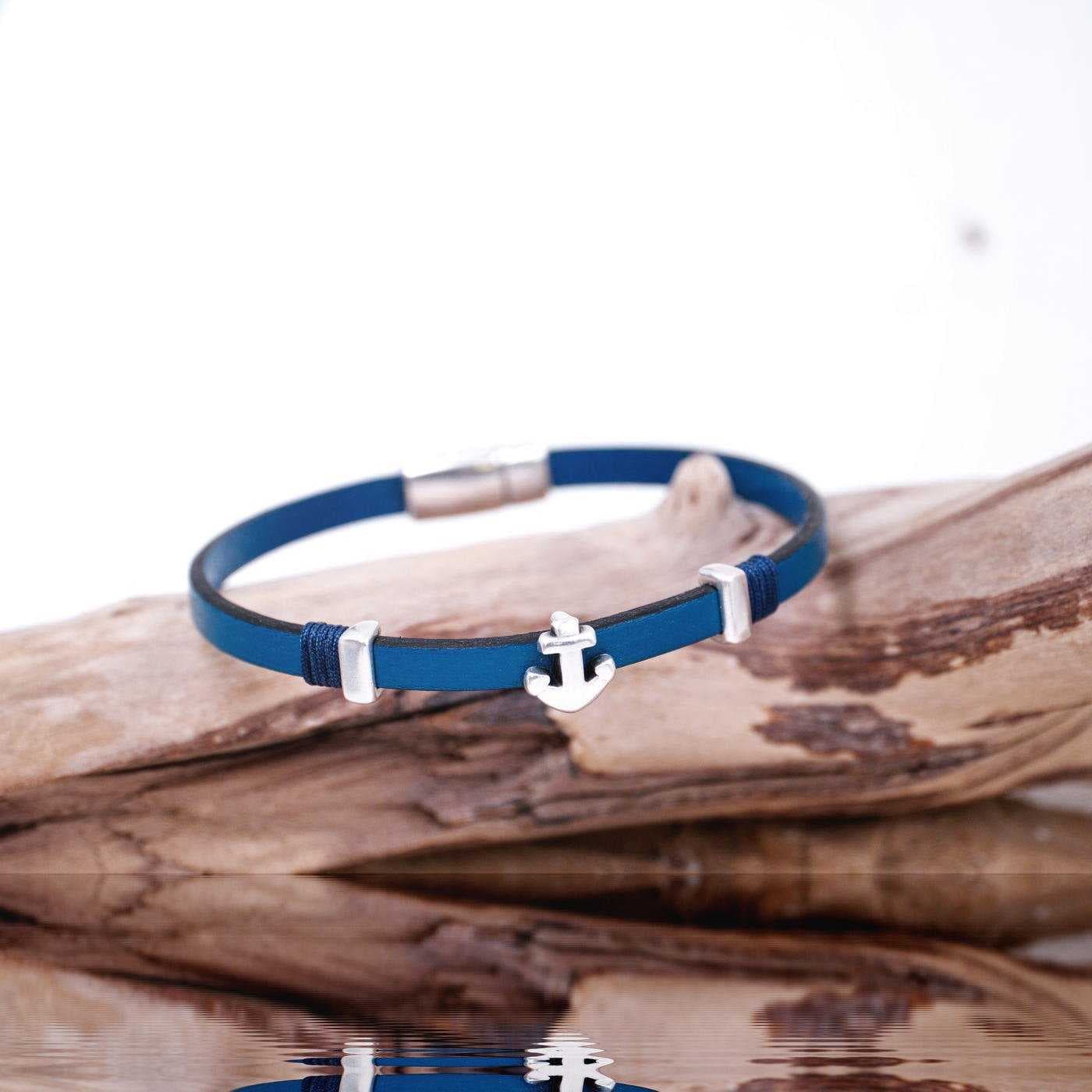 Anchor Men's Leather Bracelet — Bracelets from Toolittle