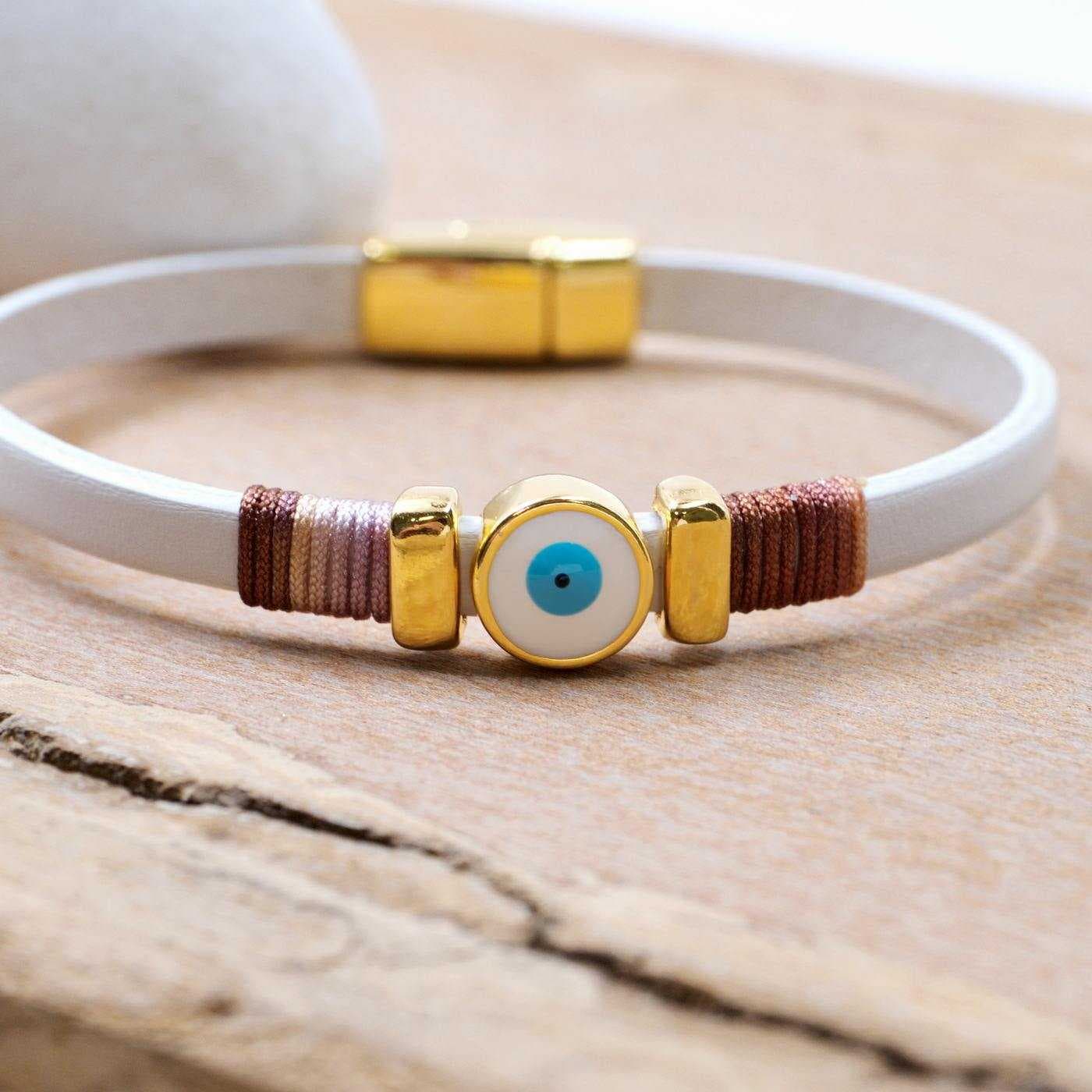 Evil Eye Leather Bracelet — Bracelets from Toolittle