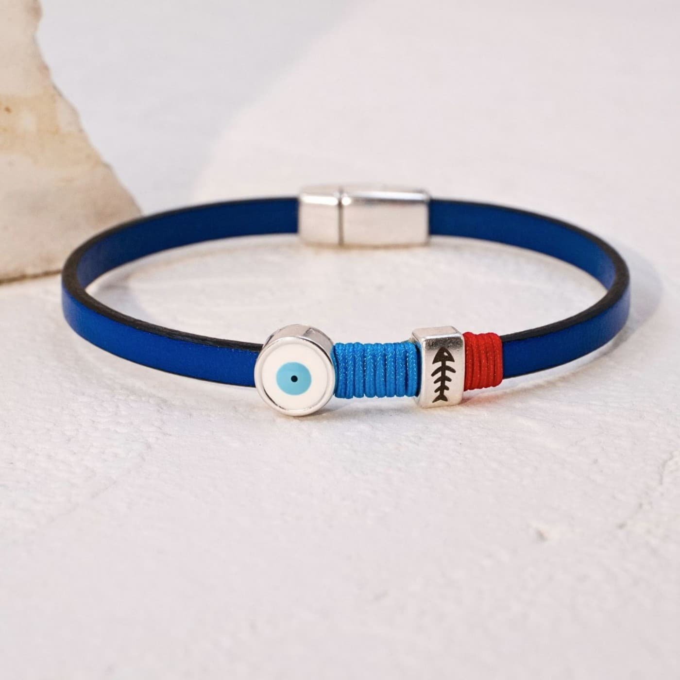 Evil Eye Leather Men's Bracelet — Bracelets from Toolittle