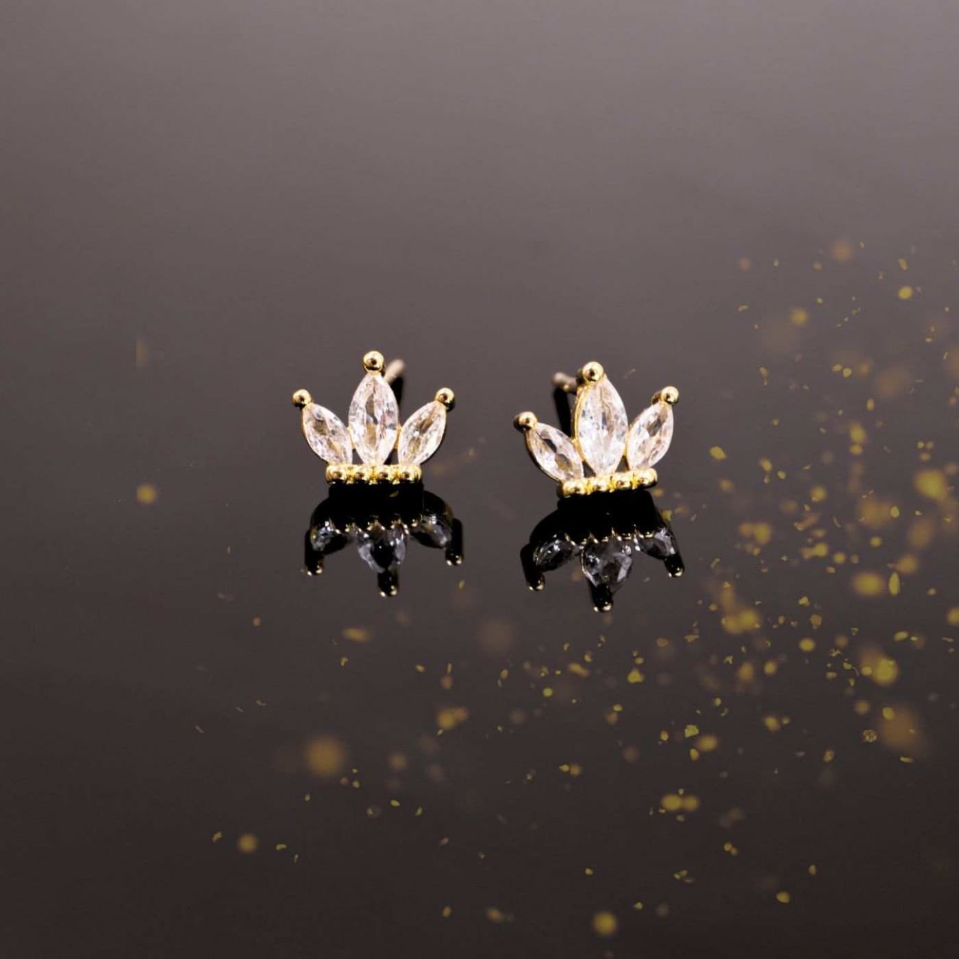 Zircon Crystal Crown Earrings — Earrings from Toolittle