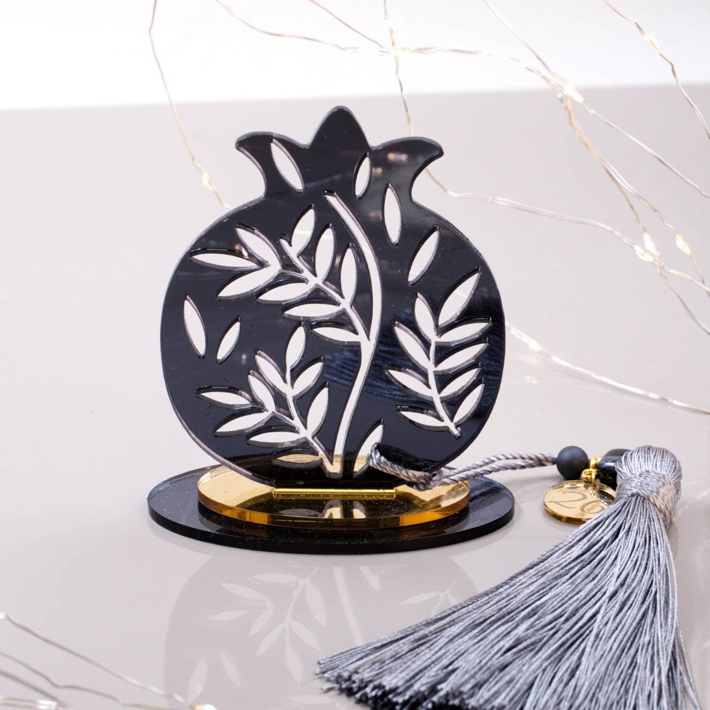 Handmade 2026 Tabletop Lucky Charm – Plexiglass Pomegranate — Pendants & charms from Toolittle