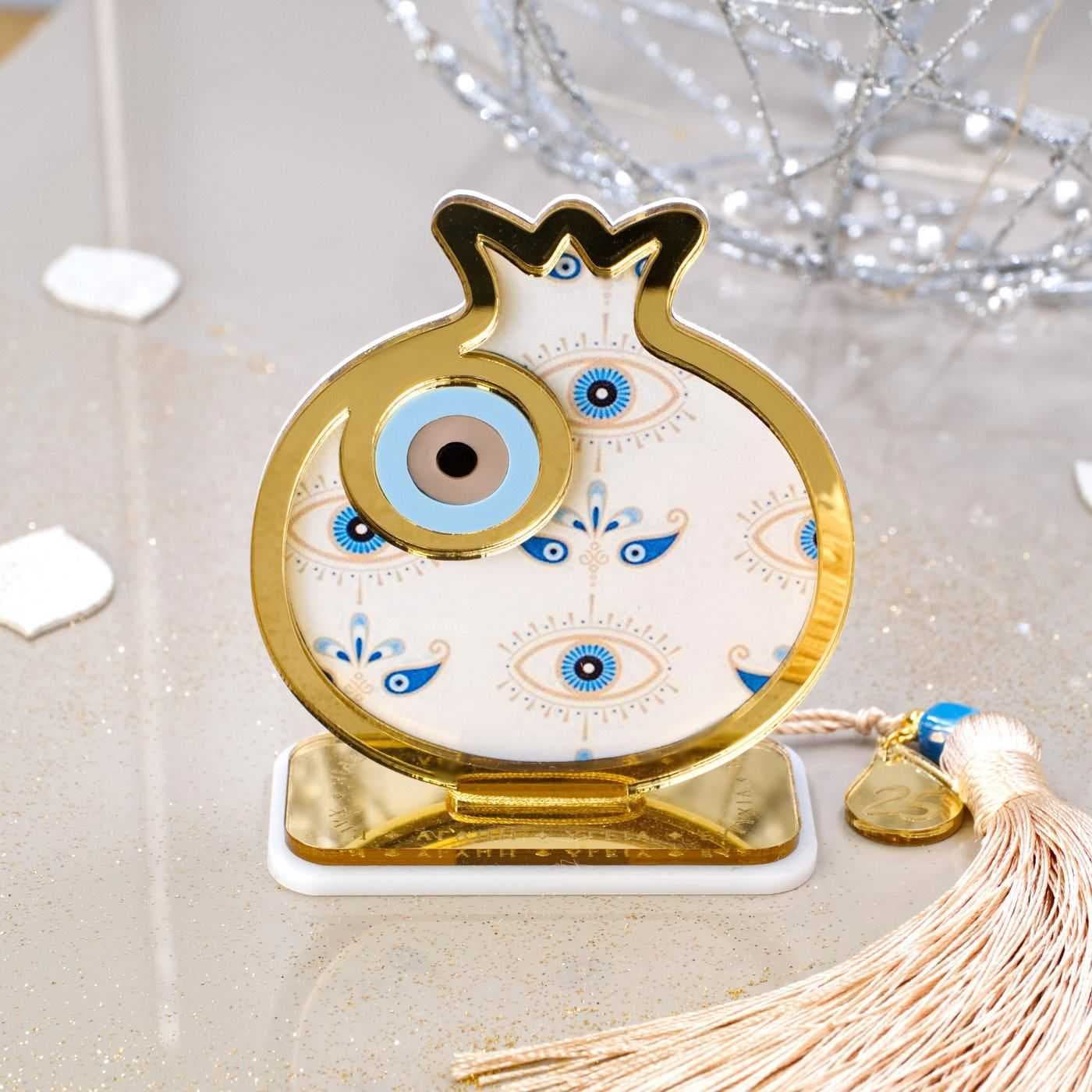 Pomegranate with Evil Eye Lucky Charm — Pendants & charms from Toolittle