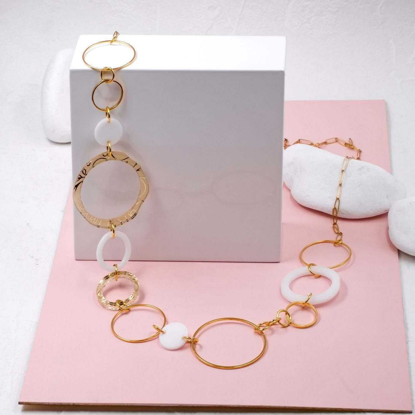 Plexi Circles Long Necklace — Necklaces from Toolittle