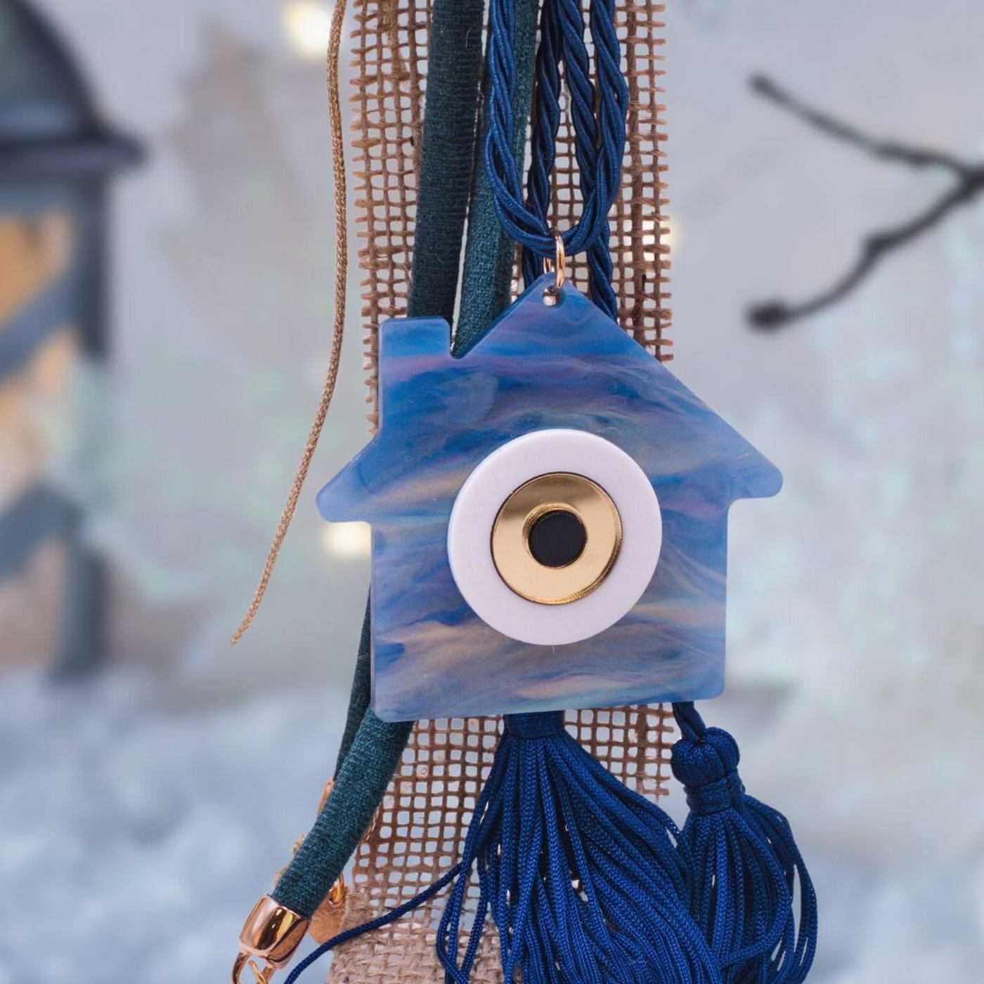 2026 House with Evil Eye Hanging Lucky Charm — Pendants & charms from Toolittle