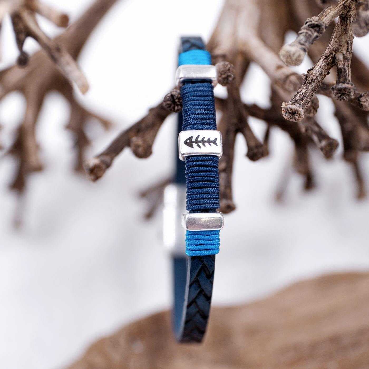 Fishbone PU Leather Men's Bracelet — Bracelets from Toolittle