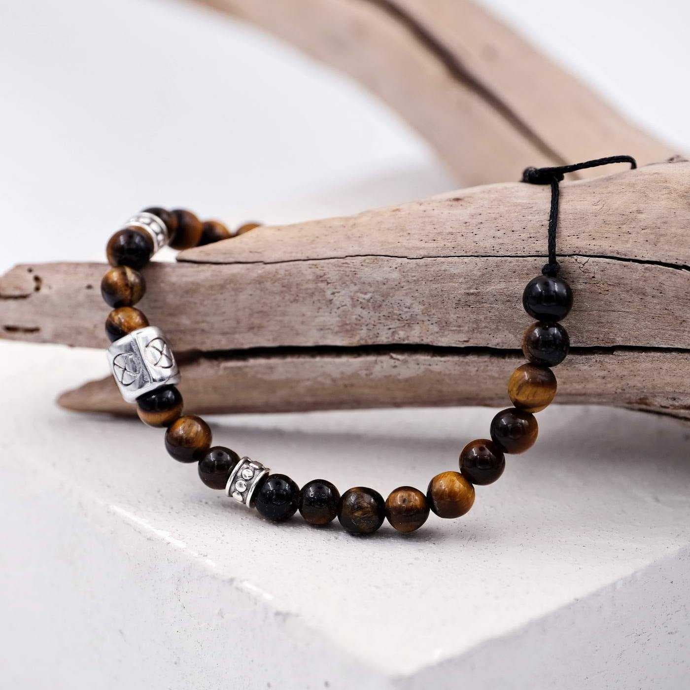 Bracelet for men with semiprecious beads — Bracelets from Toolittle