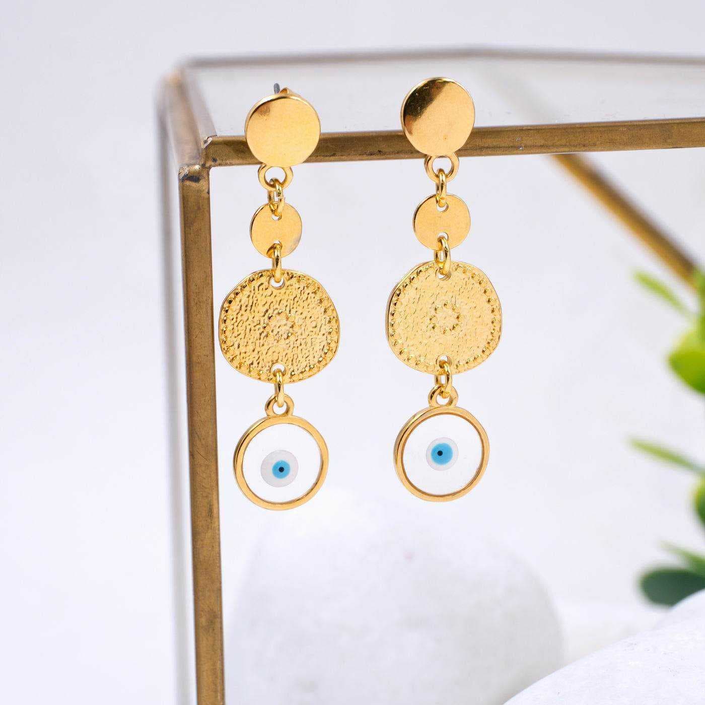 Evil Eye Dangle Earrings — Earrings from Toolittle