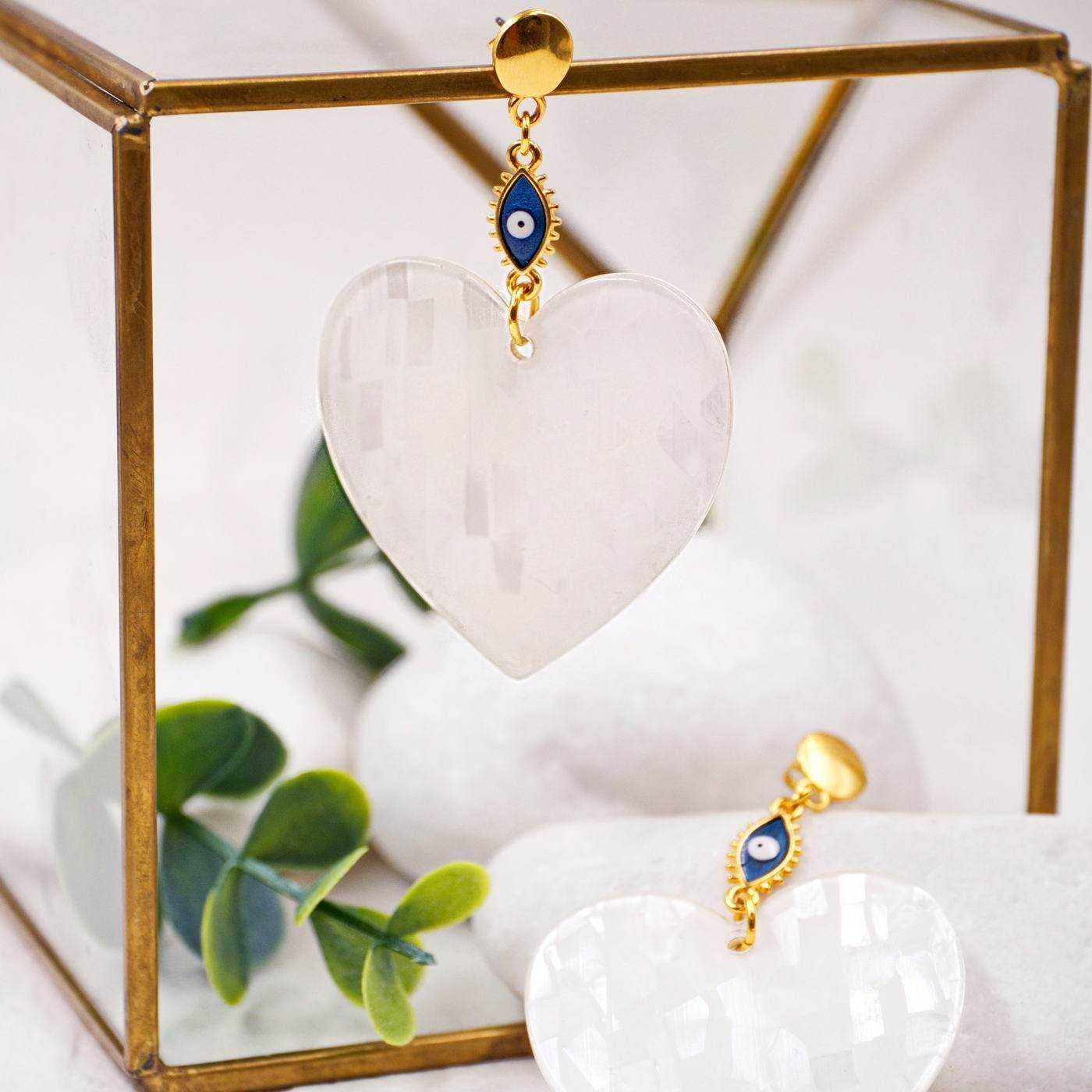 Plexiglass Heart Earrings — Earrings from Toolittle
