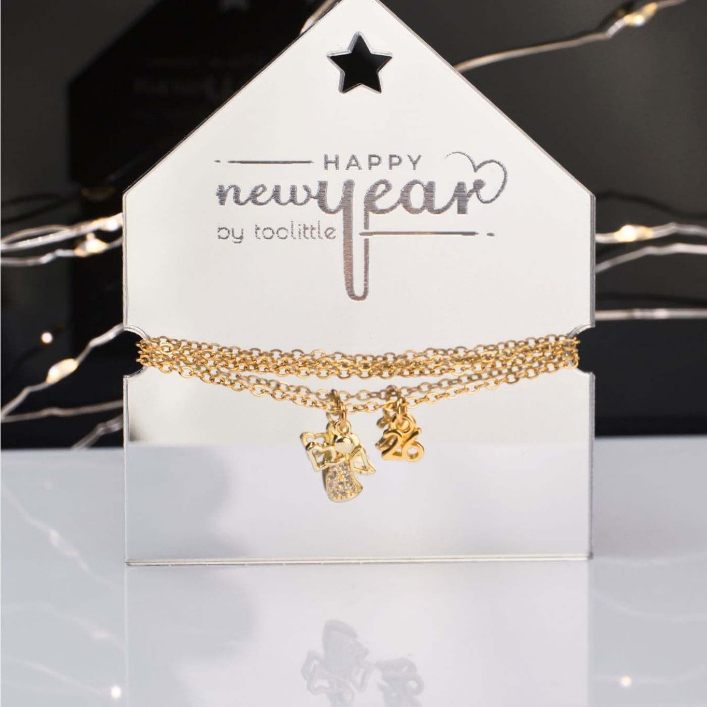 Lucky 2026 Necklace - Rhinestone Angel — Pendants & charms from Toolittle