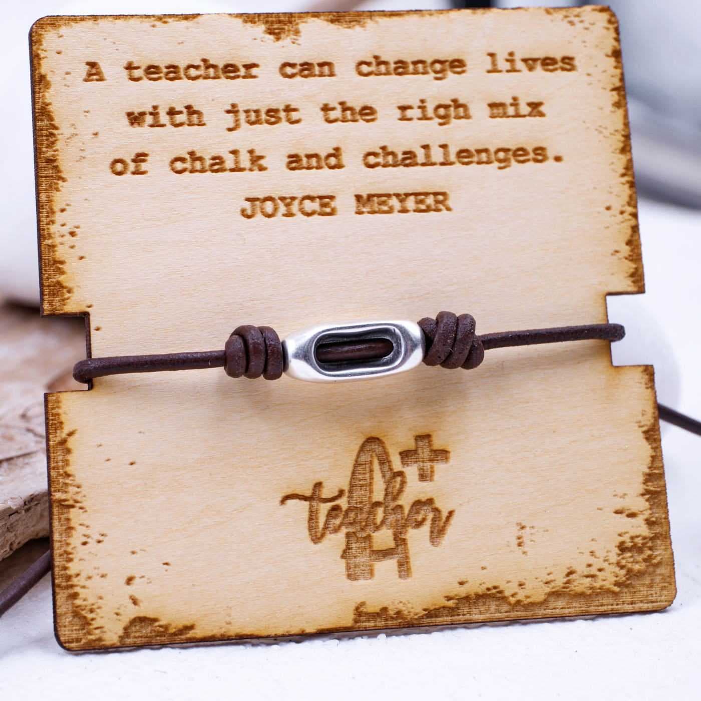 Men's bracelet Vintage Tag for Teachers — Bracelets from Toolittle