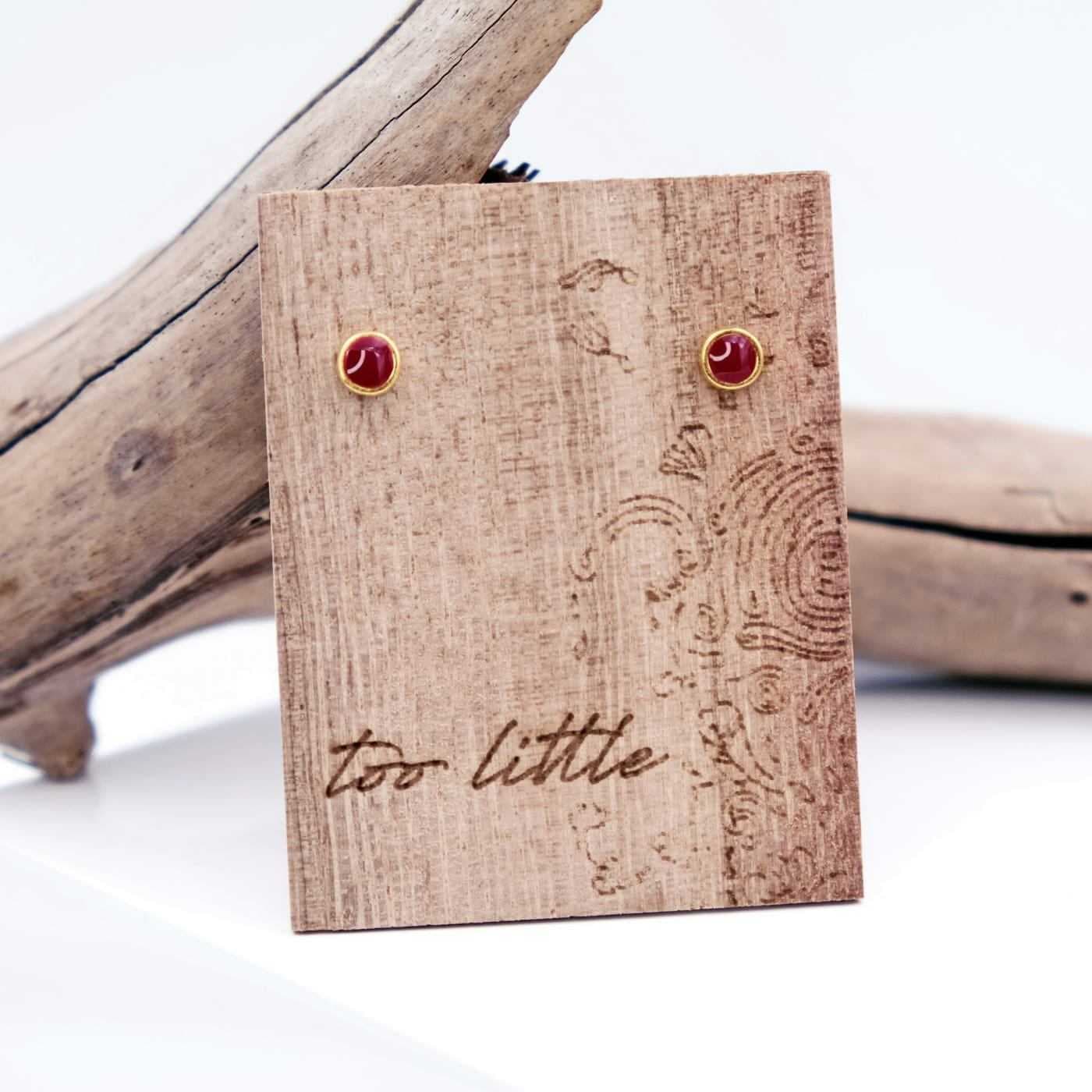 "Tiny Dots on Wood" Stud earrings — Earrings from Toolittle