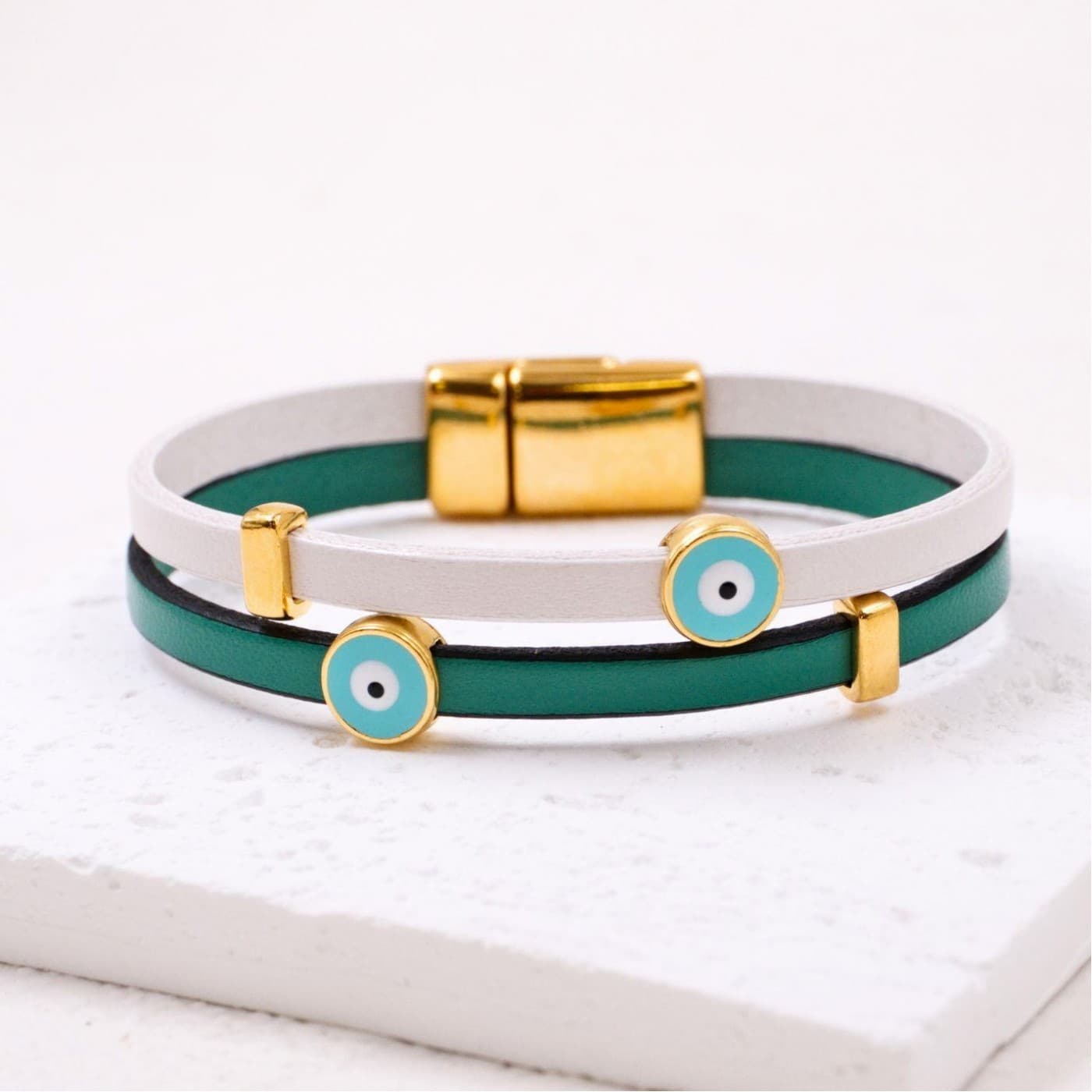 Evil Eye Leather Bracelet — Bracelets from Toolittle