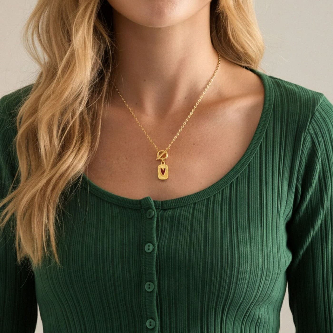 Toggle Clasp: Gold-plated Necklace - Heart — Necklaces from Toolittle