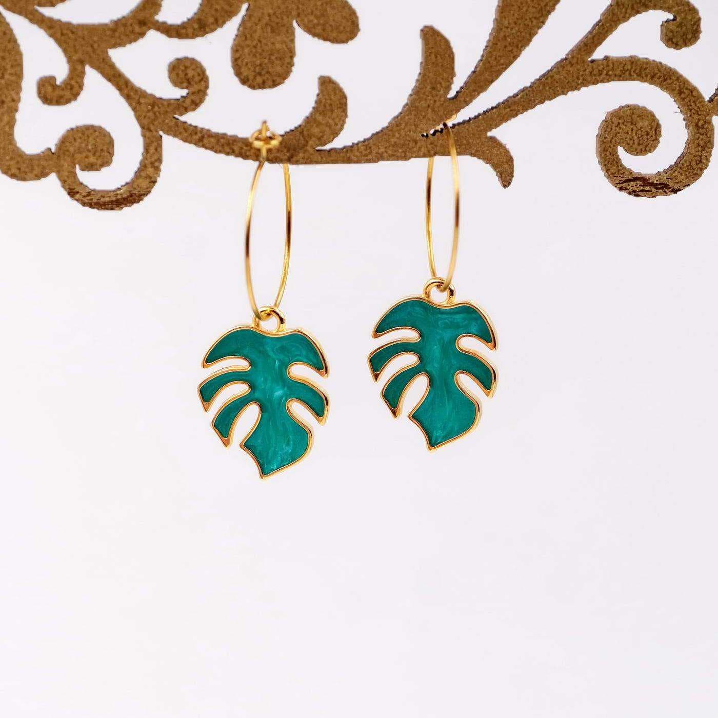 Inox hoops with enamel — Earrings from Toolittle