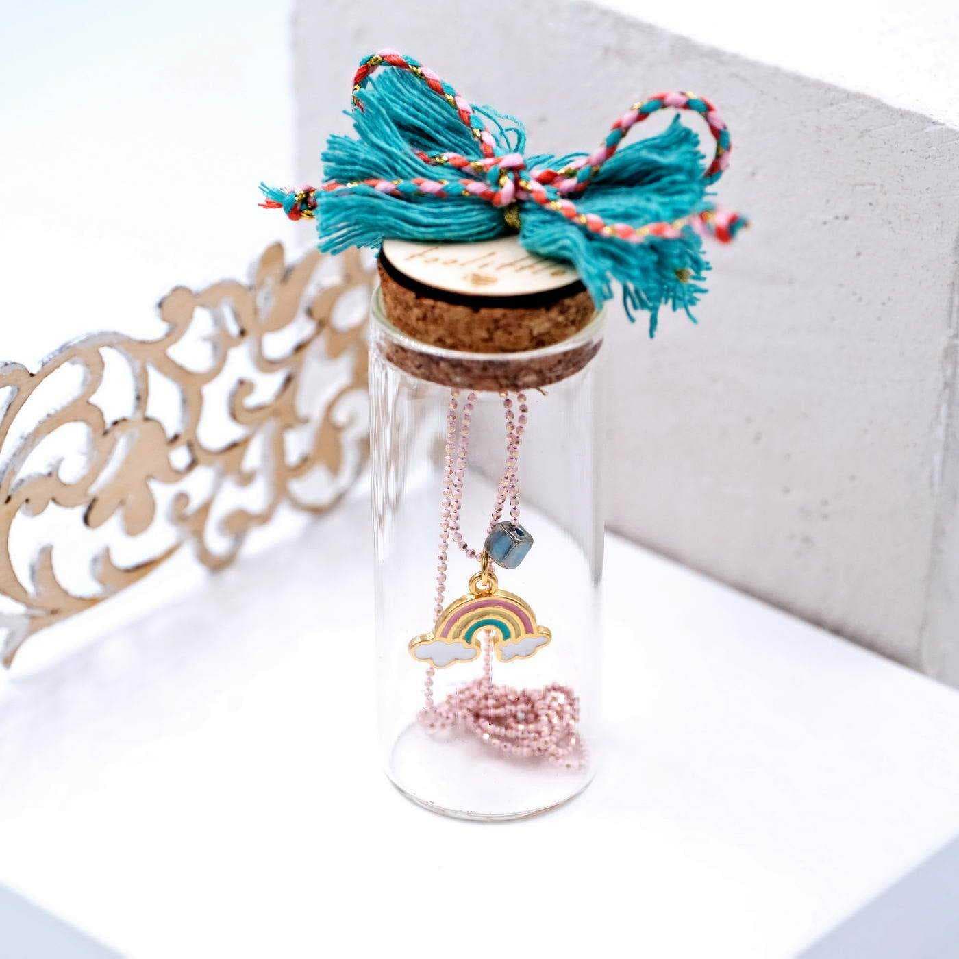 Kid's necklace Rainbow in a bottle — Necklaces from Toolittle