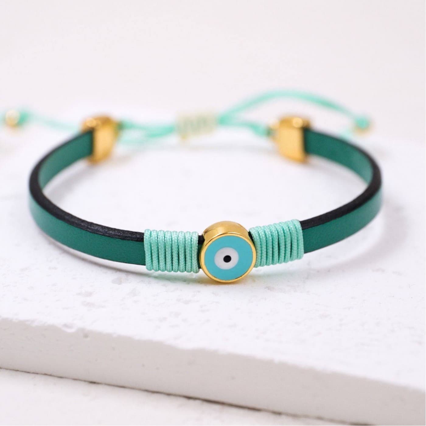 Evil Eye Leather Bracelet — Bracelets from Toolittle
