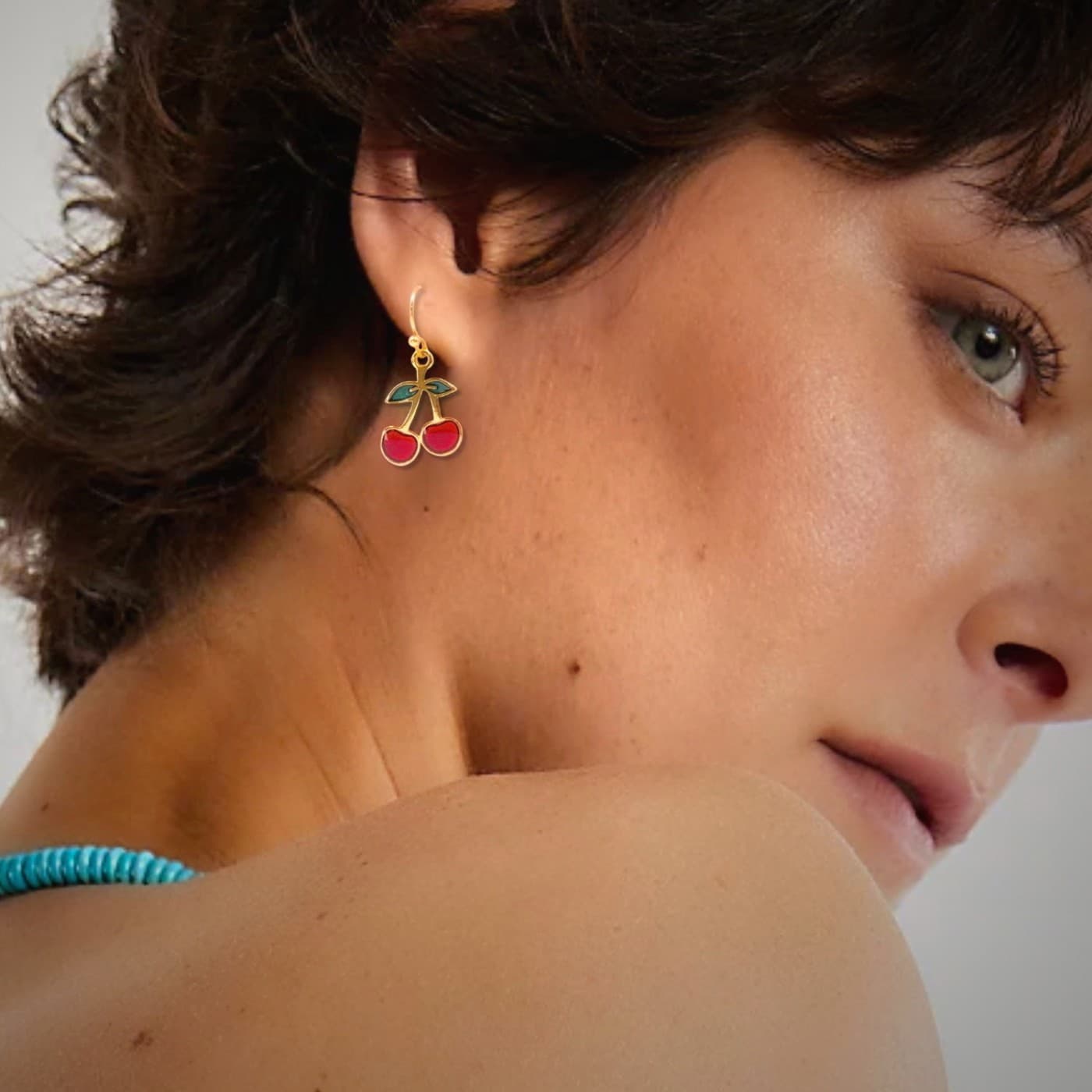 Cherry Gold-plated Earrings — Earrings from Toolittle
