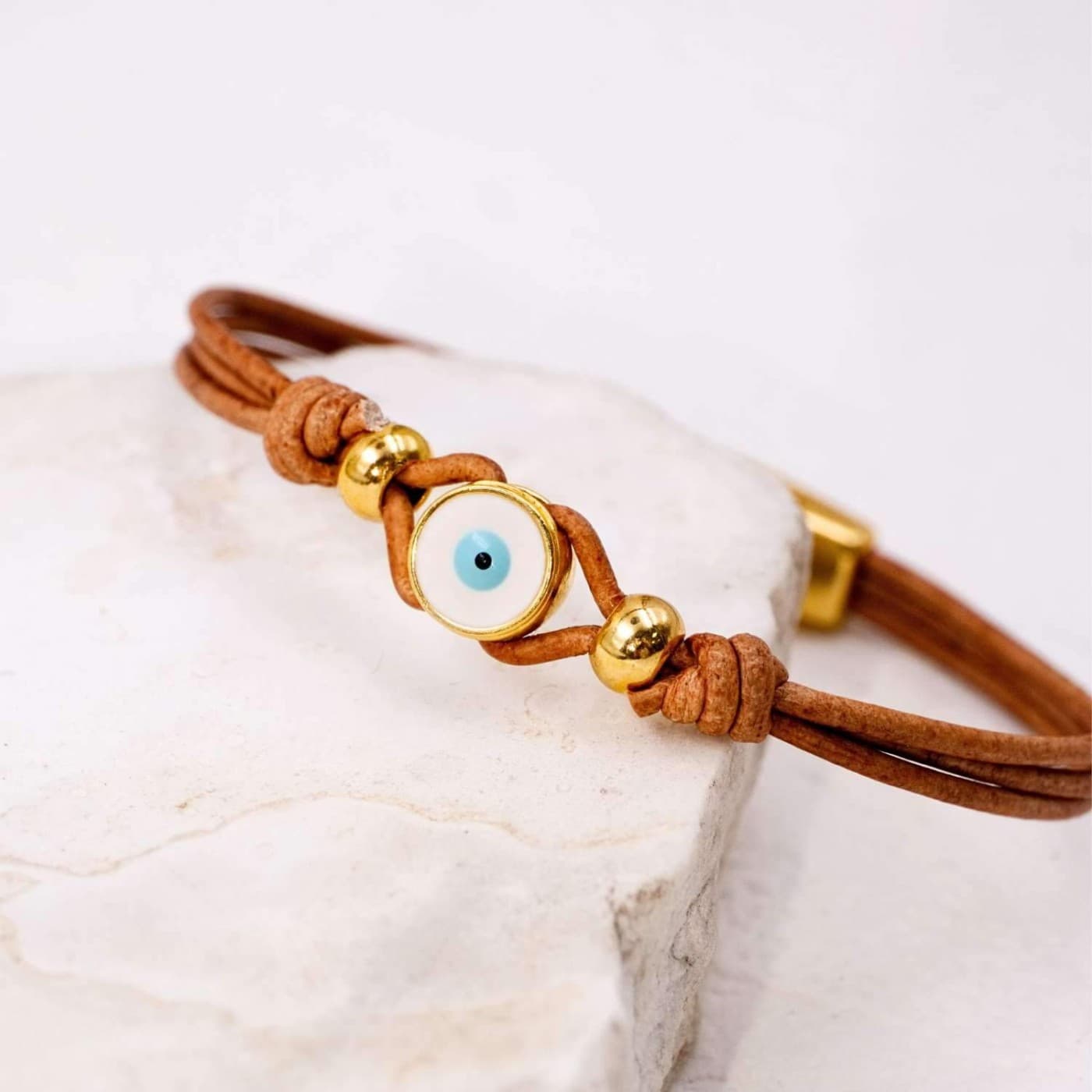 Evil Eye Leather Bracelet — Bracelets from Toolittle