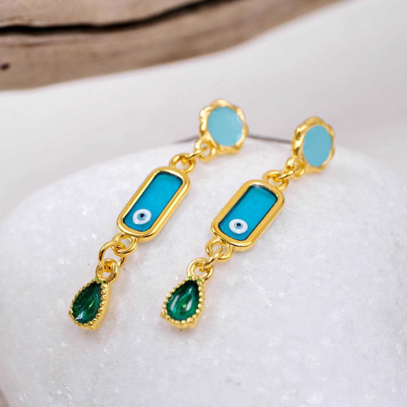 Mid-sized earrings with enamel — Earrings from Toolittle