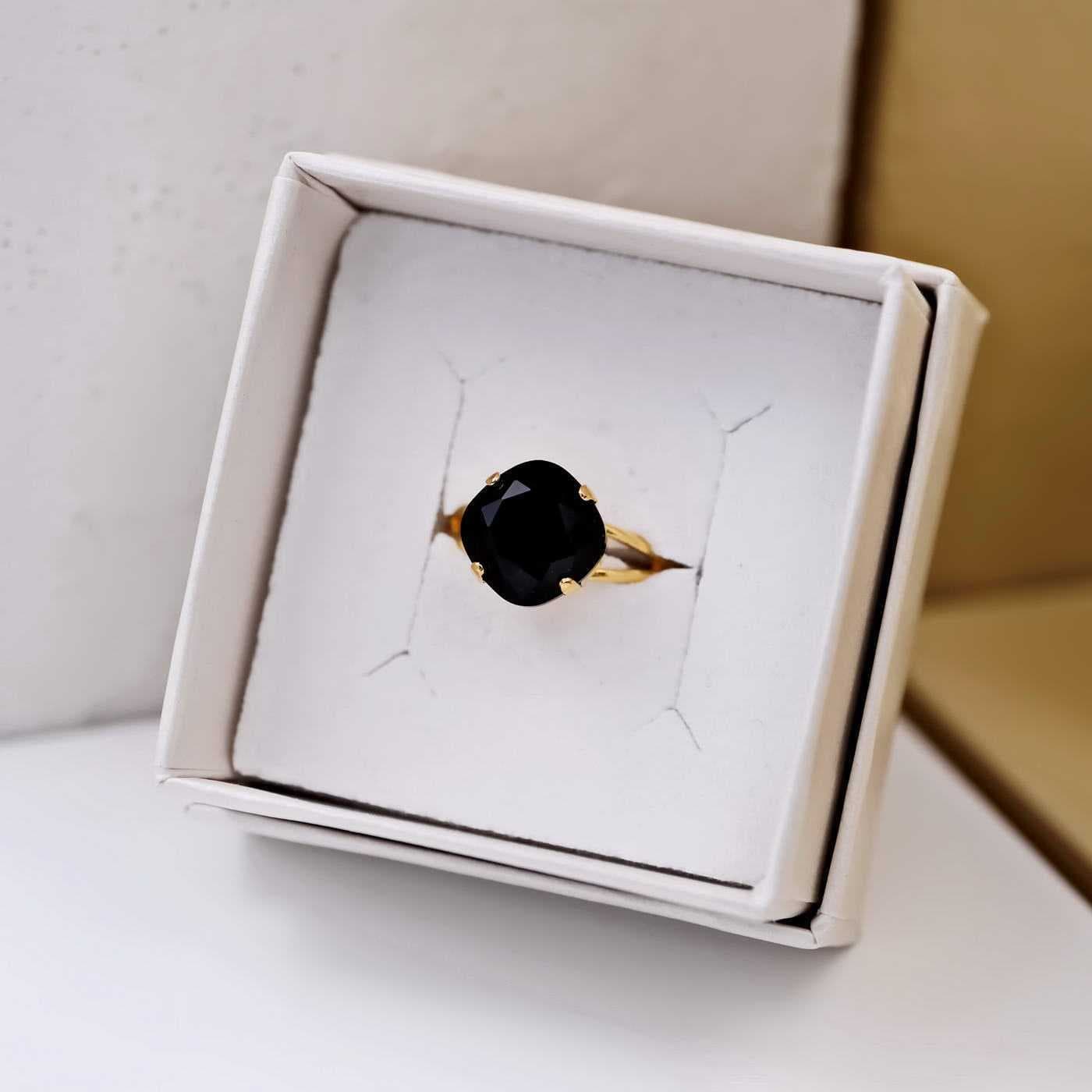 Gold-plated ring with Austrian crystal — Rings from Toolittle