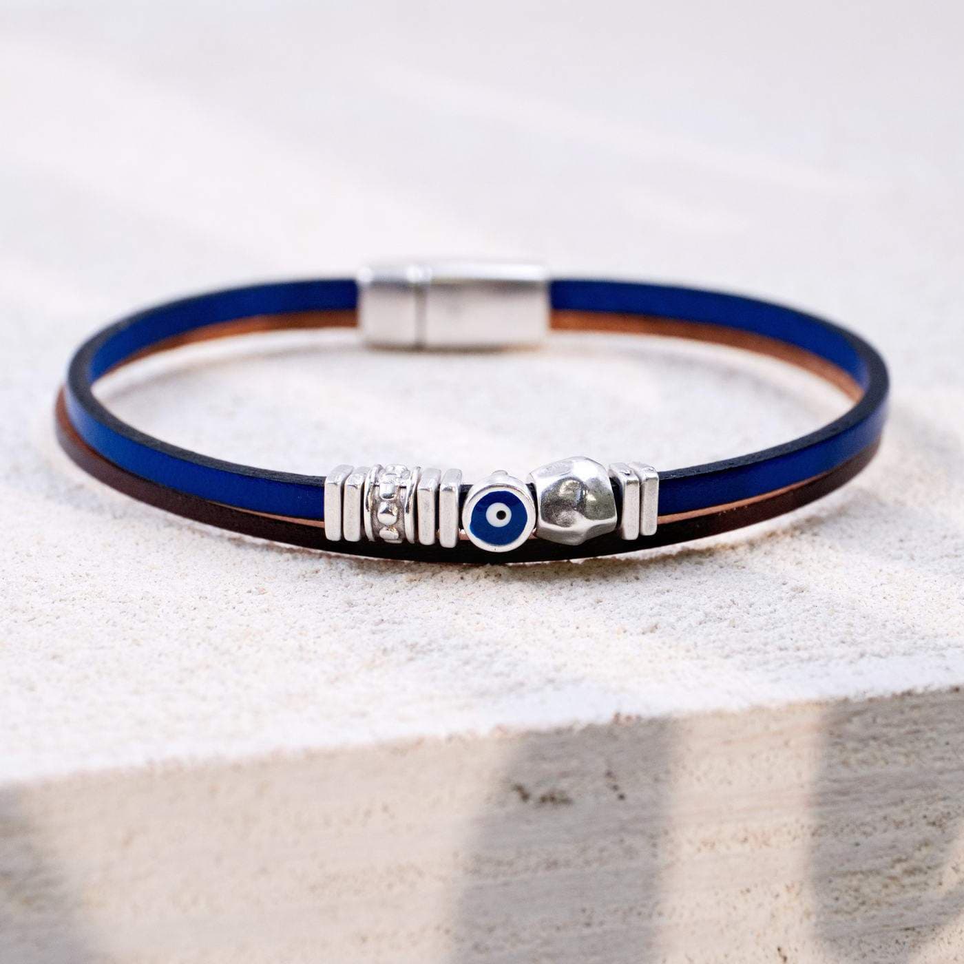 Evil Eye Leather Men's Bracelet — Bracelets from Toolittle