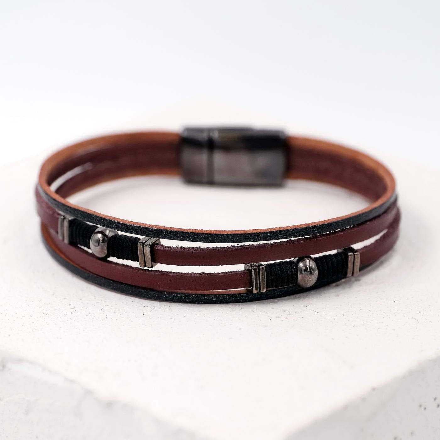 Men's leather bracelet Escape — Bracelets from Toolittle