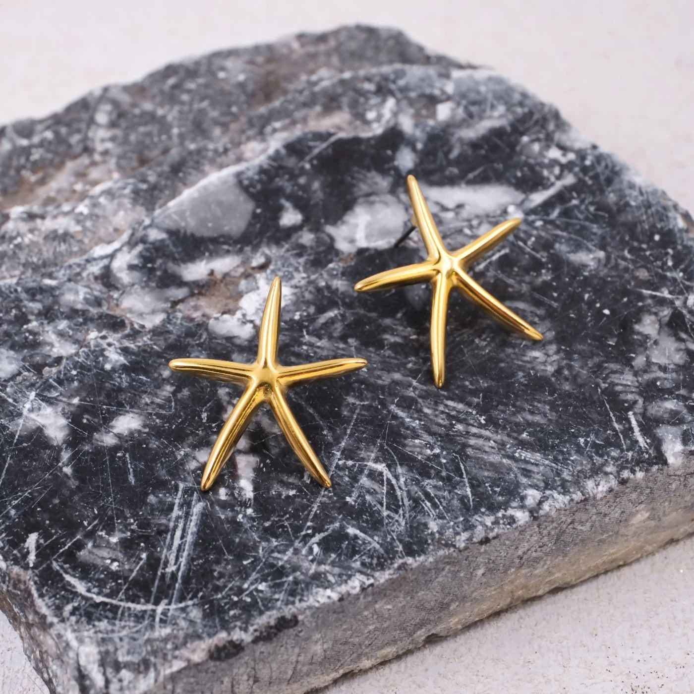 Starfish Gold-plated Earrings — Earrings from Toolittle